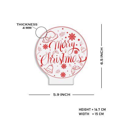 Merry Christmas Night Lamp with Warm Warm Light & On/Off Touch Button | USB Powered